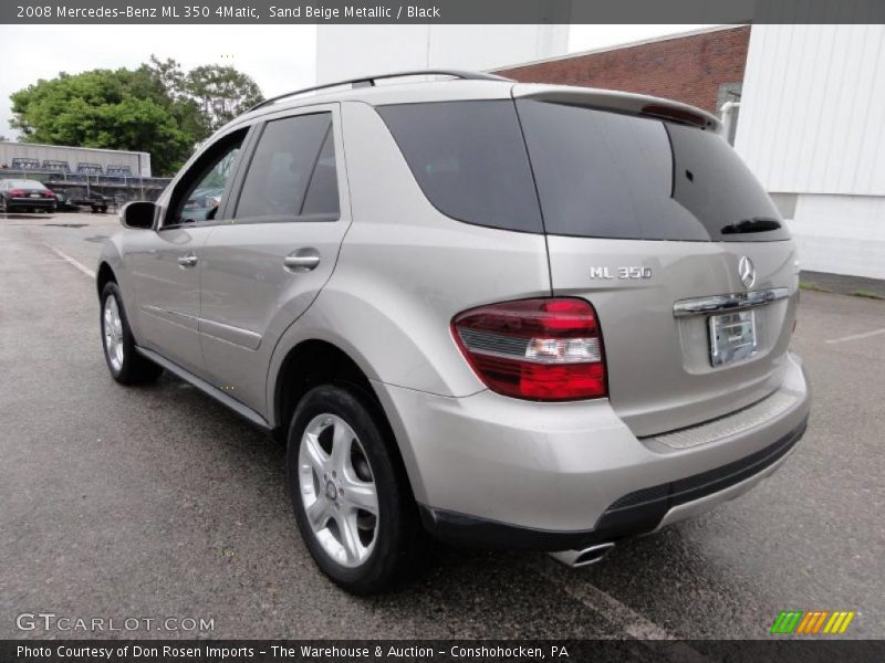 Sand Beige Metallic / Black 2008 Mercedes-Benz ML 350 4Matic
