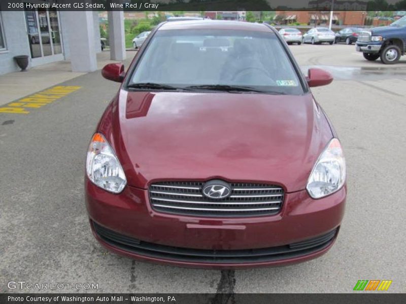 Wine Red / Gray 2008 Hyundai Accent GLS Sedan