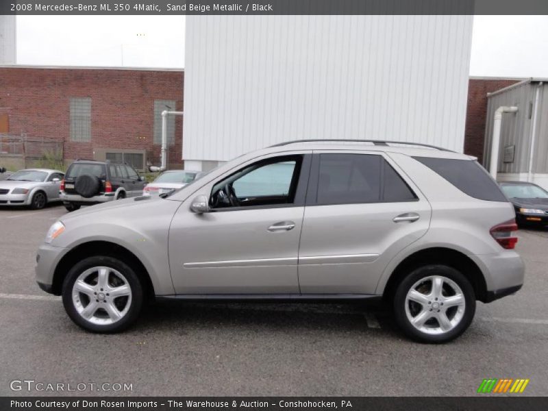 Sand Beige Metallic / Black 2008 Mercedes-Benz ML 350 4Matic