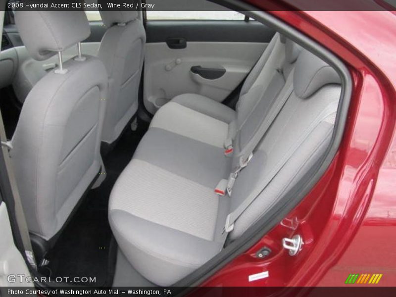 Wine Red / Gray 2008 Hyundai Accent GLS Sedan
