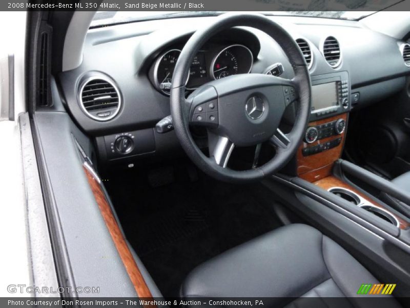 Sand Beige Metallic / Black 2008 Mercedes-Benz ML 350 4Matic