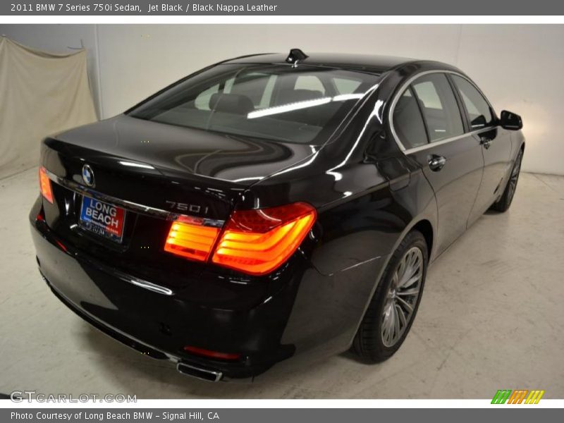 Jet Black / Black Nappa Leather 2011 BMW 7 Series 750i Sedan