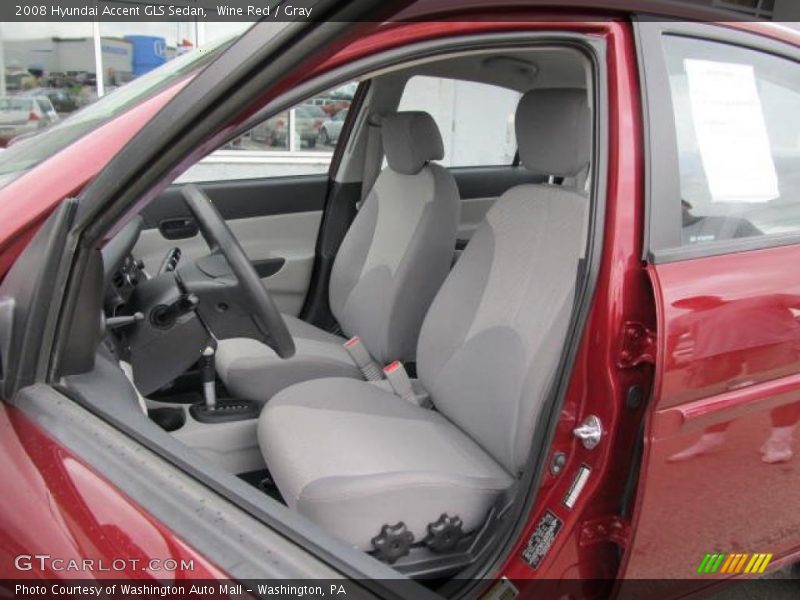 Wine Red / Gray 2008 Hyundai Accent GLS Sedan