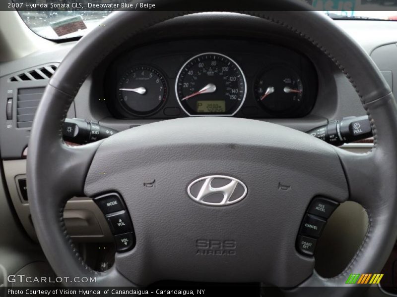 Deepwater Blue / Beige 2007 Hyundai Sonata GLS