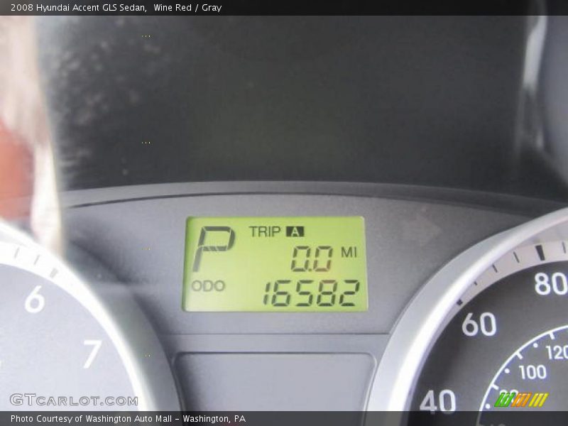 Wine Red / Gray 2008 Hyundai Accent GLS Sedan