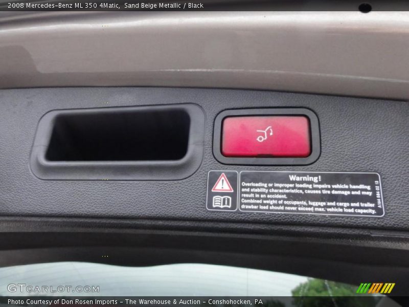 Sand Beige Metallic / Black 2008 Mercedes-Benz ML 350 4Matic