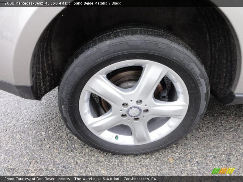 Sand Beige Metallic / Black 2008 Mercedes-Benz ML 350 4Matic