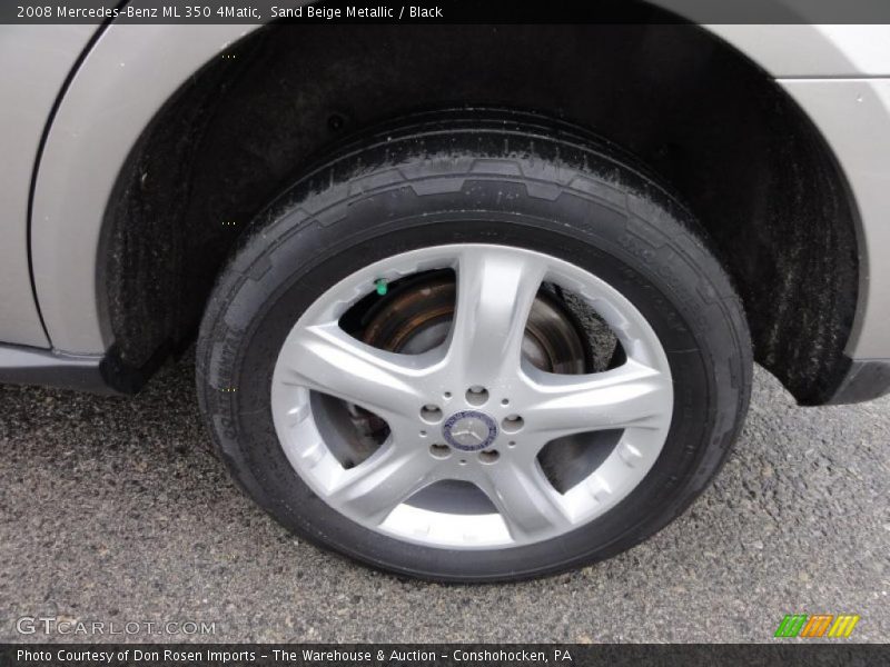 Sand Beige Metallic / Black 2008 Mercedes-Benz ML 350 4Matic