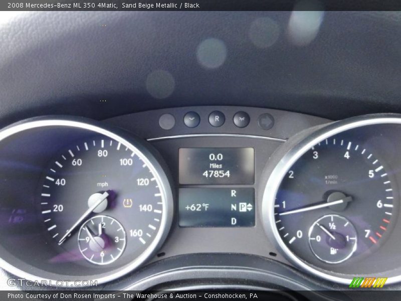 Sand Beige Metallic / Black 2008 Mercedes-Benz ML 350 4Matic