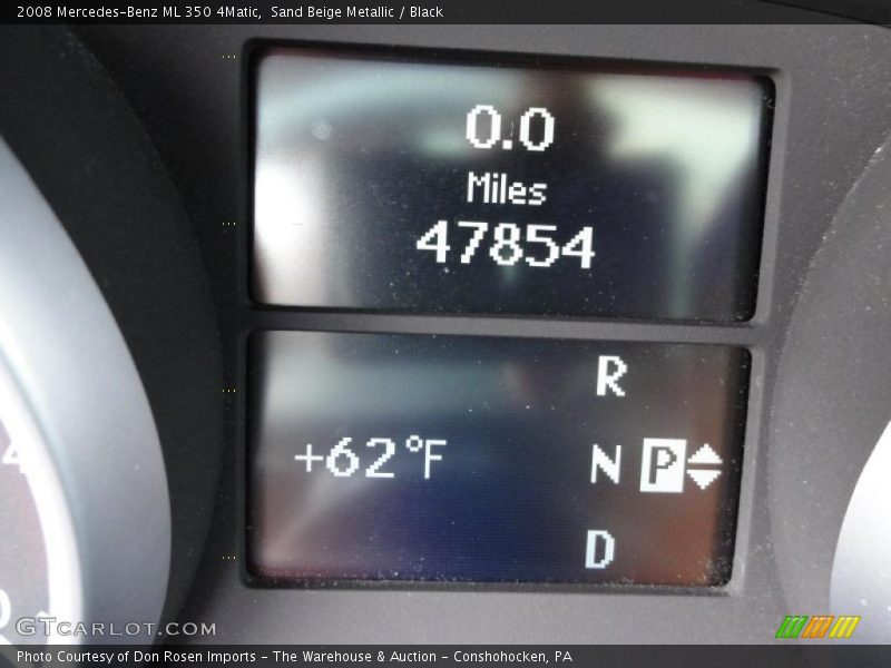 Sand Beige Metallic / Black 2008 Mercedes-Benz ML 350 4Matic