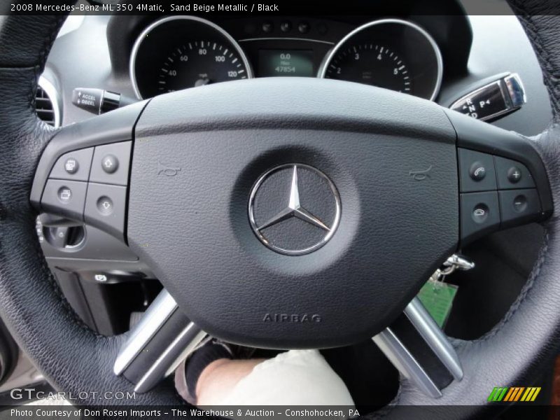 Sand Beige Metallic / Black 2008 Mercedes-Benz ML 350 4Matic