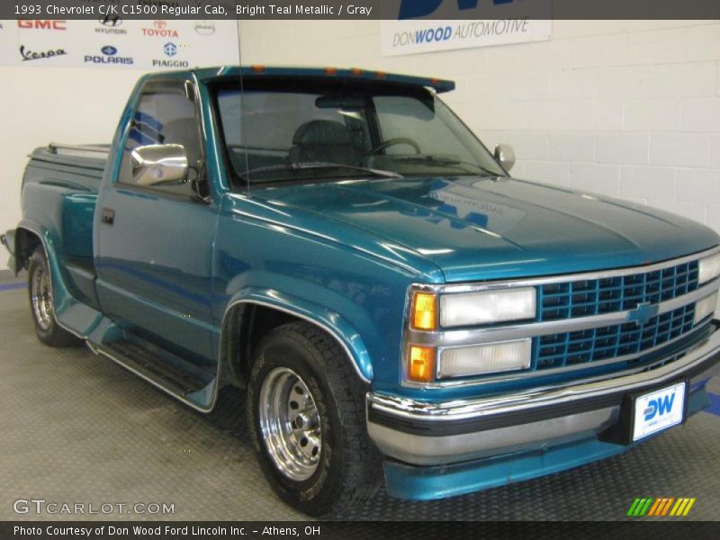 Bright Teal Metallic / Gray 1993 Chevrolet C/K C1500 Regular Cab