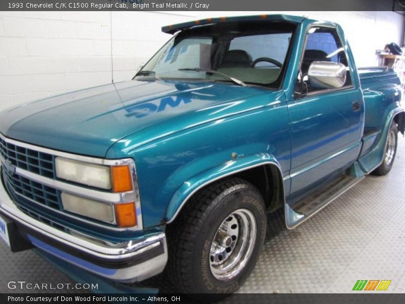 Bright Teal Metallic / Gray 1993 Chevrolet C/K C1500 Regular Cab