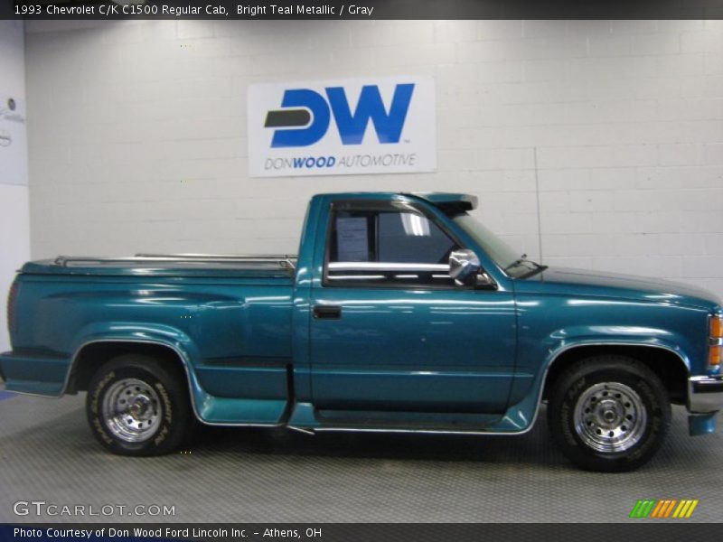 Bright Teal Metallic / Gray 1993 Chevrolet C/K C1500 Regular Cab