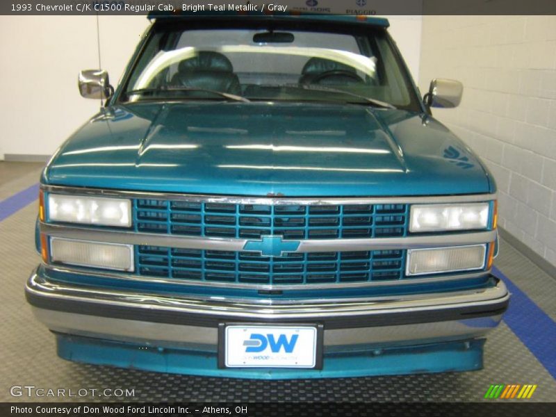 Bright Teal Metallic / Gray 1993 Chevrolet C/K C1500 Regular Cab