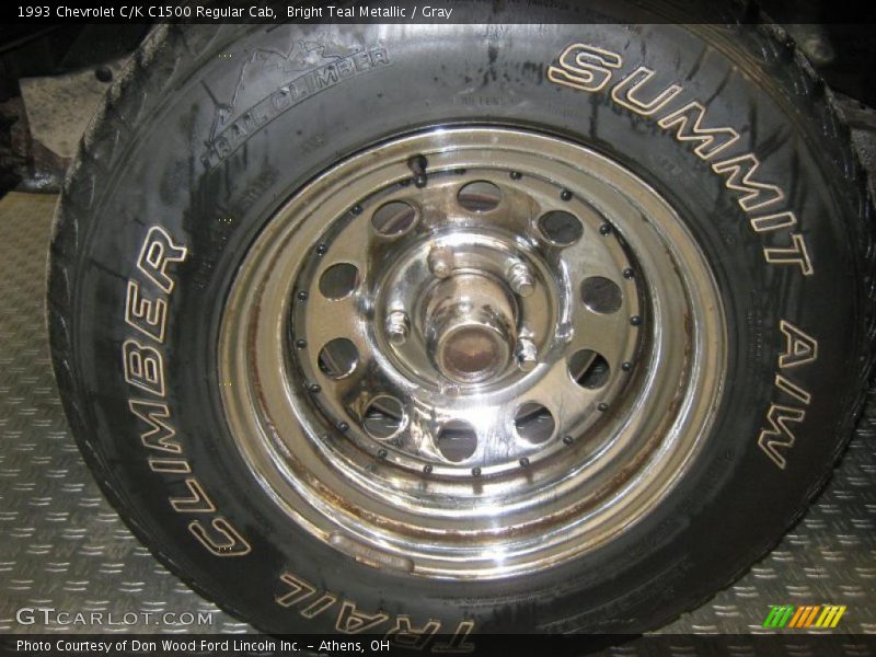 Bright Teal Metallic / Gray 1993 Chevrolet C/K C1500 Regular Cab