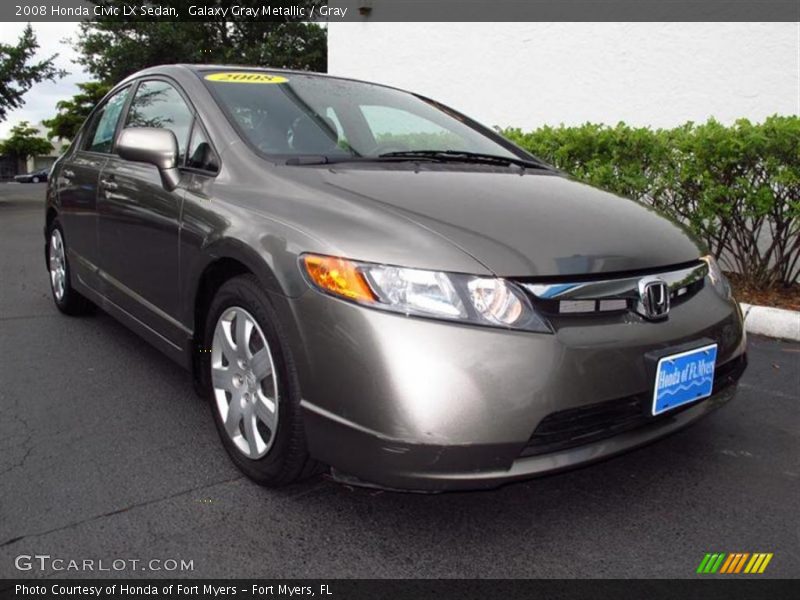Galaxy Gray Metallic / Gray 2008 Honda Civic LX Sedan