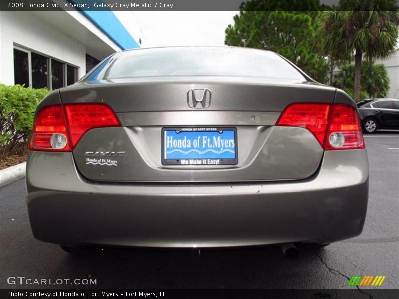 Galaxy Gray Metallic / Gray 2008 Honda Civic LX Sedan