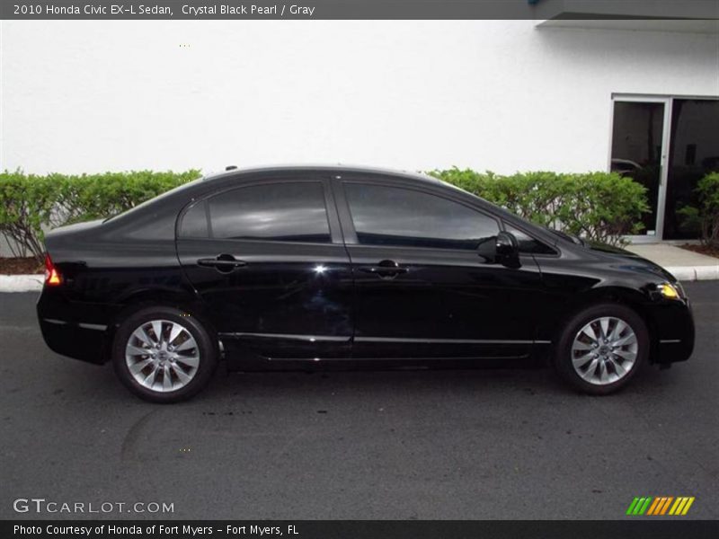 Crystal Black Pearl / Gray 2010 Honda Civic EX-L Sedan