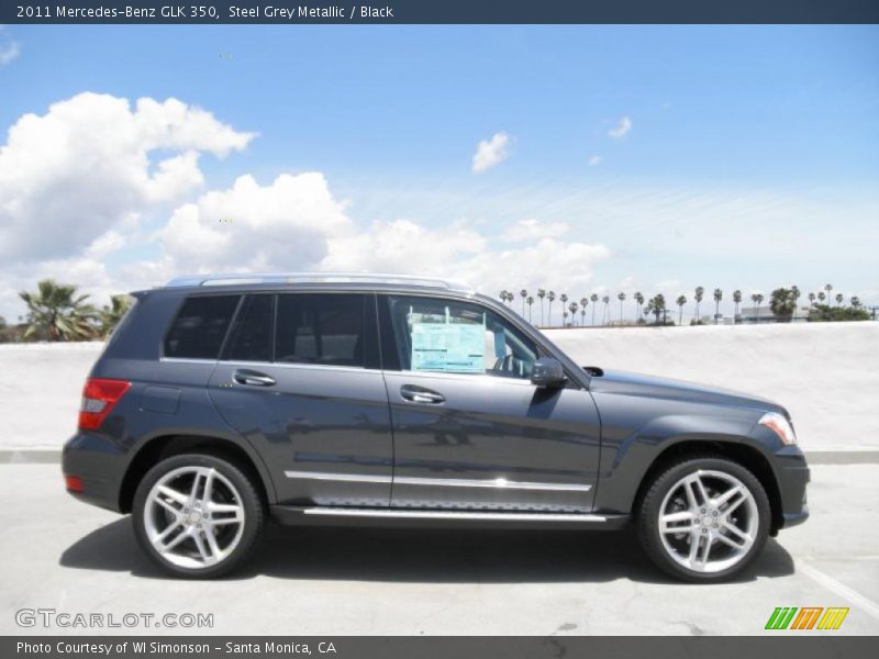 Steel Grey Metallic / Black 2011 Mercedes-Benz GLK 350