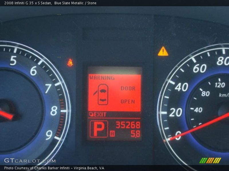 Blue Slate Metallic / Stone 2008 Infiniti G 35 x S Sedan