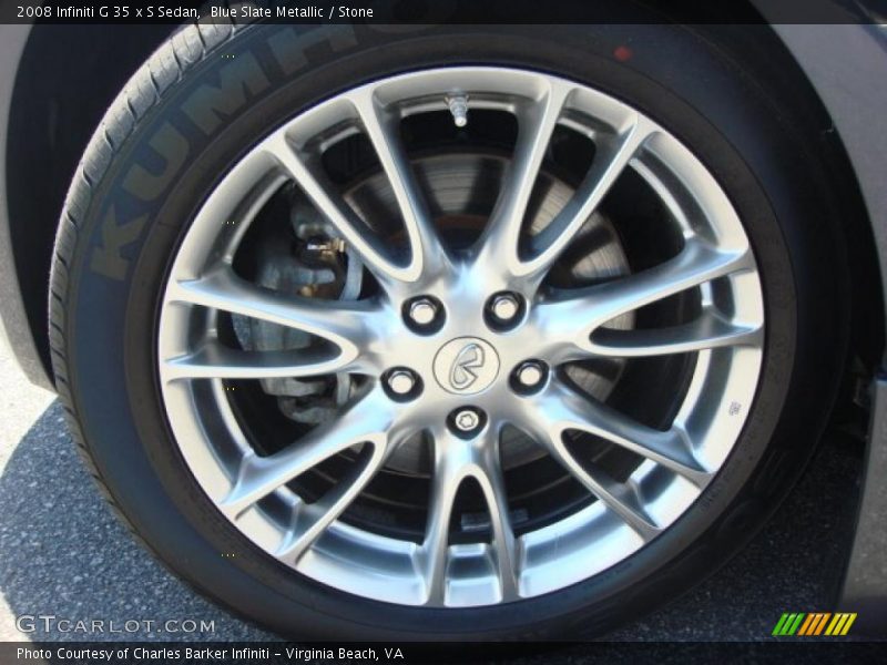 Blue Slate Metallic / Stone 2008 Infiniti G 35 x S Sedan