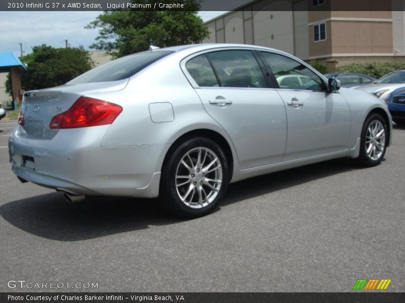 Liquid Platinum / Graphite 2010 Infiniti G 37 x AWD Sedan