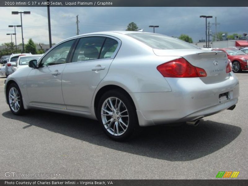 Liquid Platinum / Graphite 2010 Infiniti G 37 x AWD Sedan