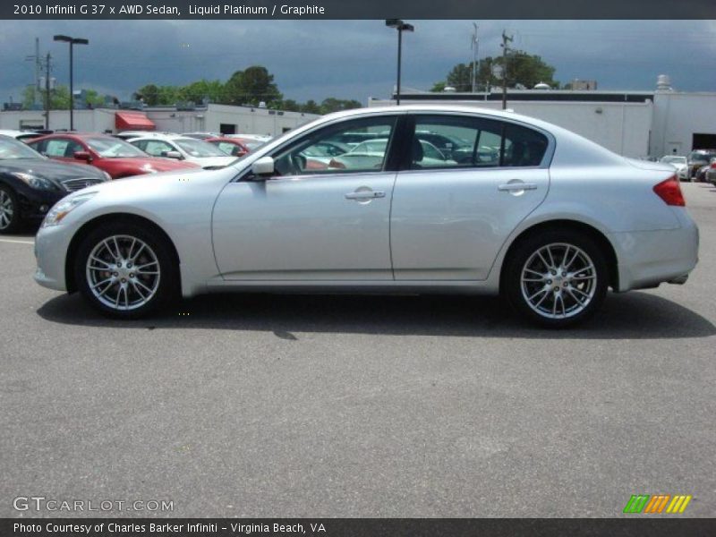 Liquid Platinum / Graphite 2010 Infiniti G 37 x AWD Sedan