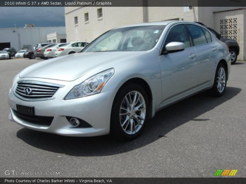 Liquid Platinum / Graphite 2010 Infiniti G 37 x AWD Sedan