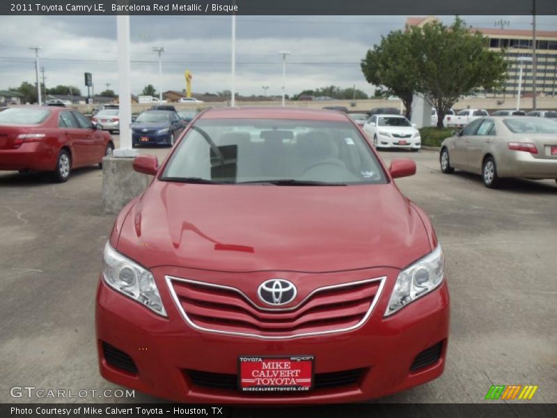 Barcelona Red Metallic / Bisque 2011 Toyota Camry LE