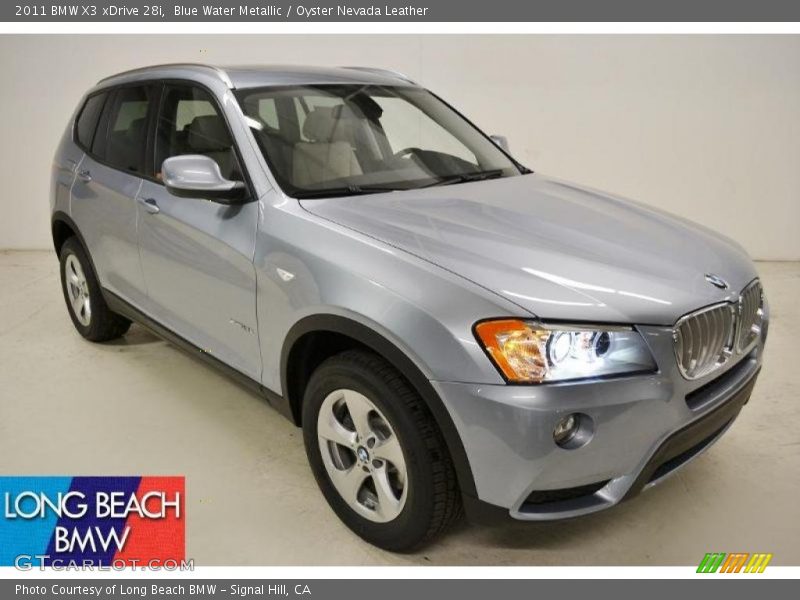 Blue Water Metallic / Oyster Nevada Leather 2011 BMW X3 xDrive 28i