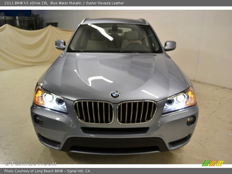 Blue Water Metallic / Oyster Nevada Leather 2011 BMW X3 xDrive 28i