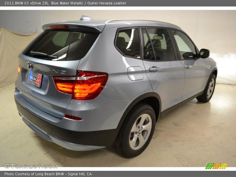 Blue Water Metallic / Oyster Nevada Leather 2011 BMW X3 xDrive 28i