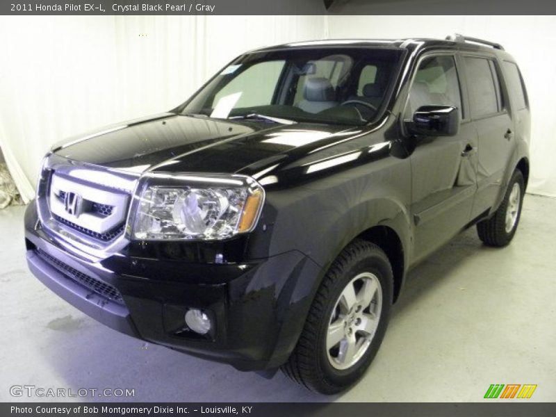 Crystal Black Pearl / Gray 2011 Honda Pilot EX-L