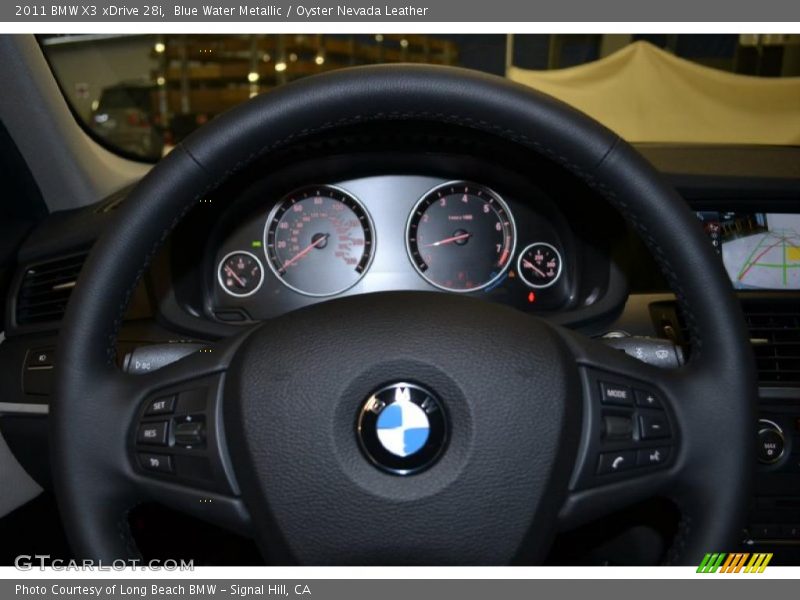 Blue Water Metallic / Oyster Nevada Leather 2011 BMW X3 xDrive 28i