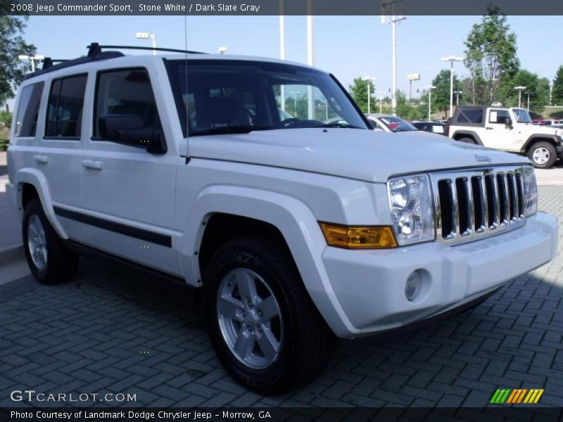 Stone White / Dark Slate Gray 2008 Jeep Commander Sport