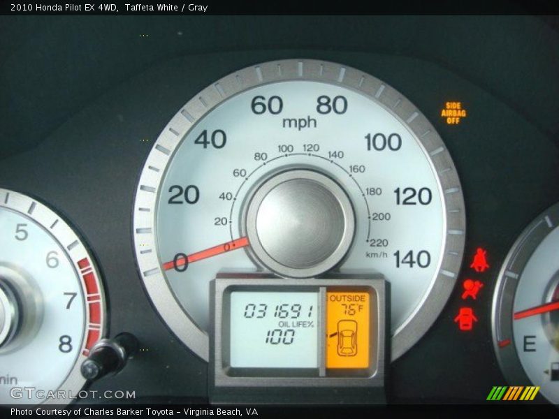 Taffeta White / Gray 2010 Honda Pilot EX 4WD