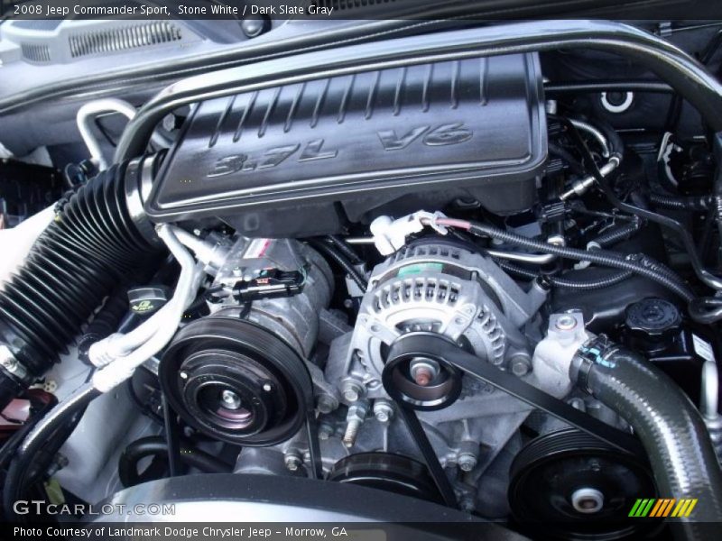 Stone White / Dark Slate Gray 2008 Jeep Commander Sport