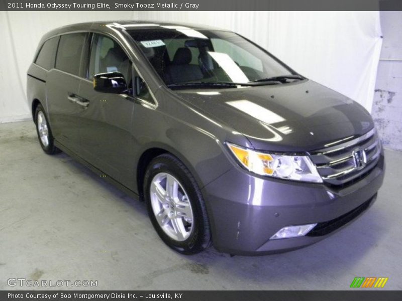 Smoky Topaz Metallic / Gray 2011 Honda Odyssey Touring Elite