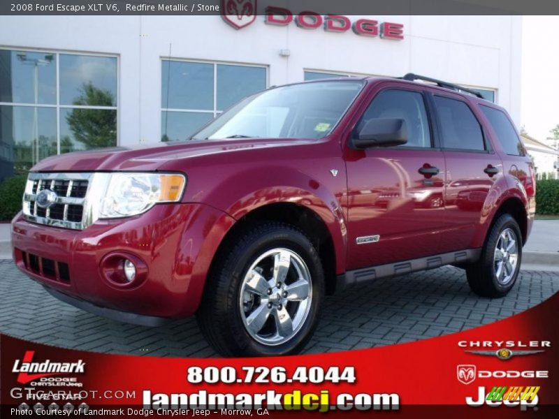 Redfire Metallic / Stone 2008 Ford Escape XLT V6