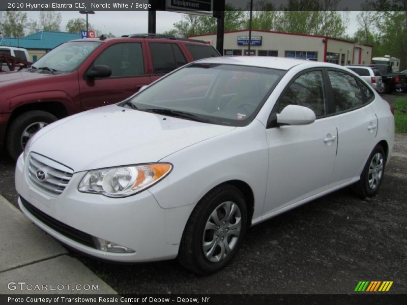 Nordic White / Beige 2010 Hyundai Elantra GLS