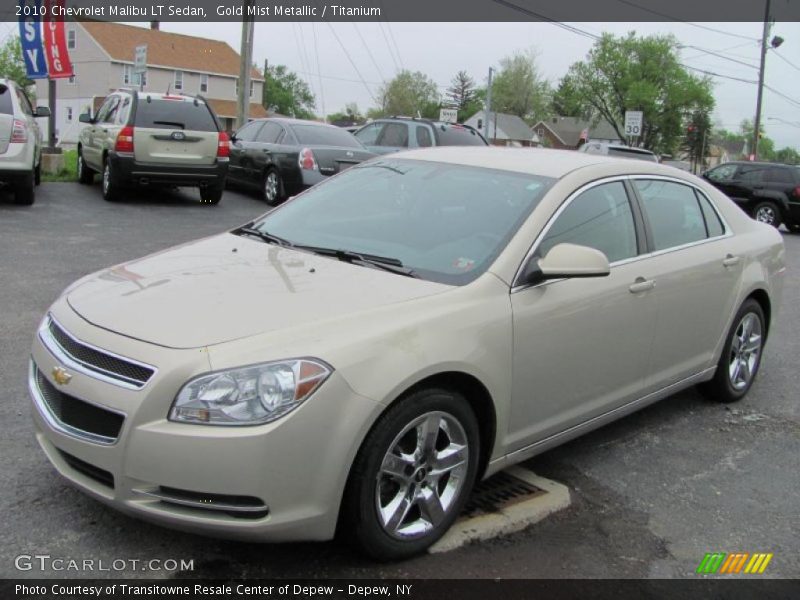 Gold Mist Metallic / Titanium 2010 Chevrolet Malibu LT Sedan