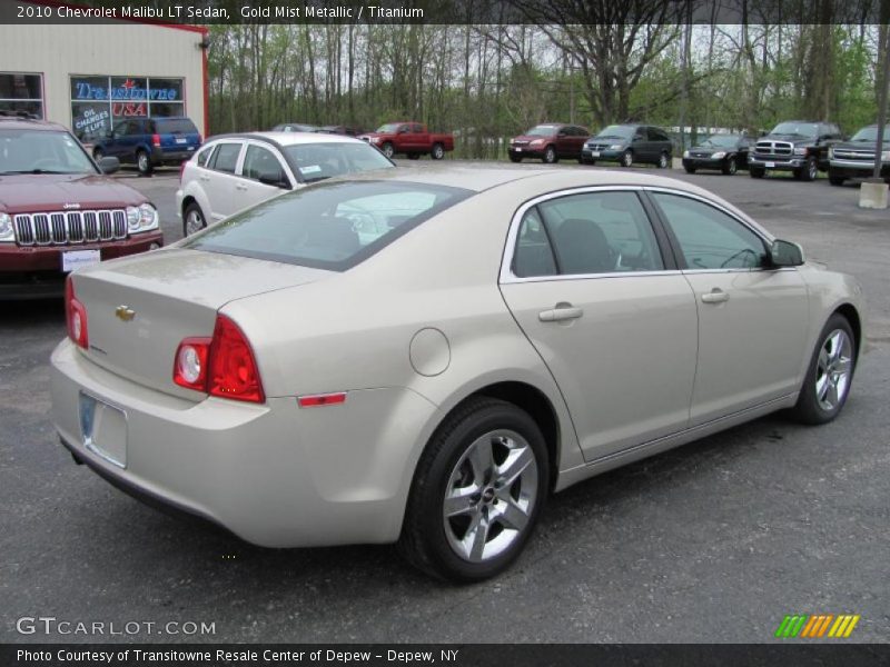 Gold Mist Metallic / Titanium 2010 Chevrolet Malibu LT Sedan