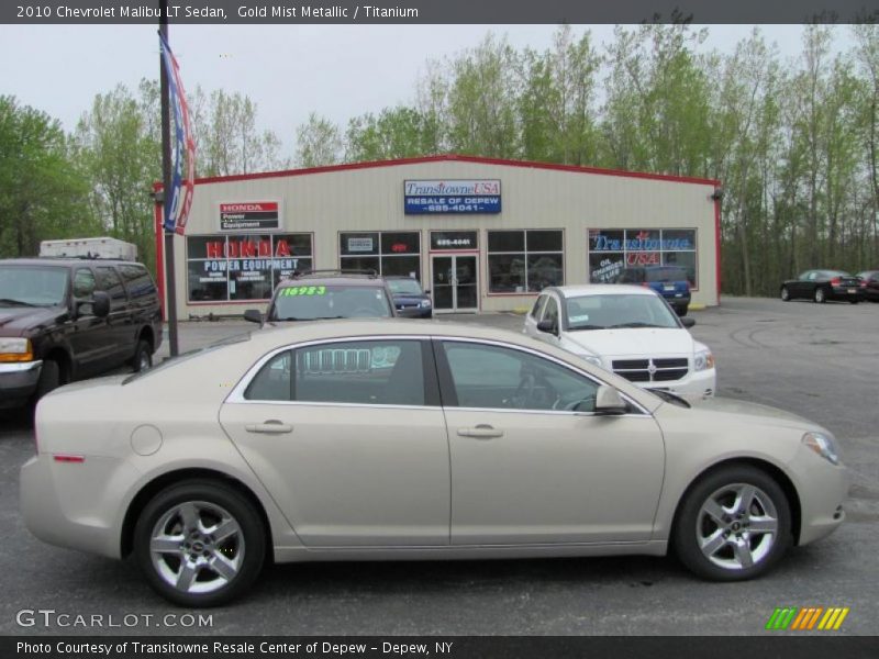 Gold Mist Metallic / Titanium 2010 Chevrolet Malibu LT Sedan