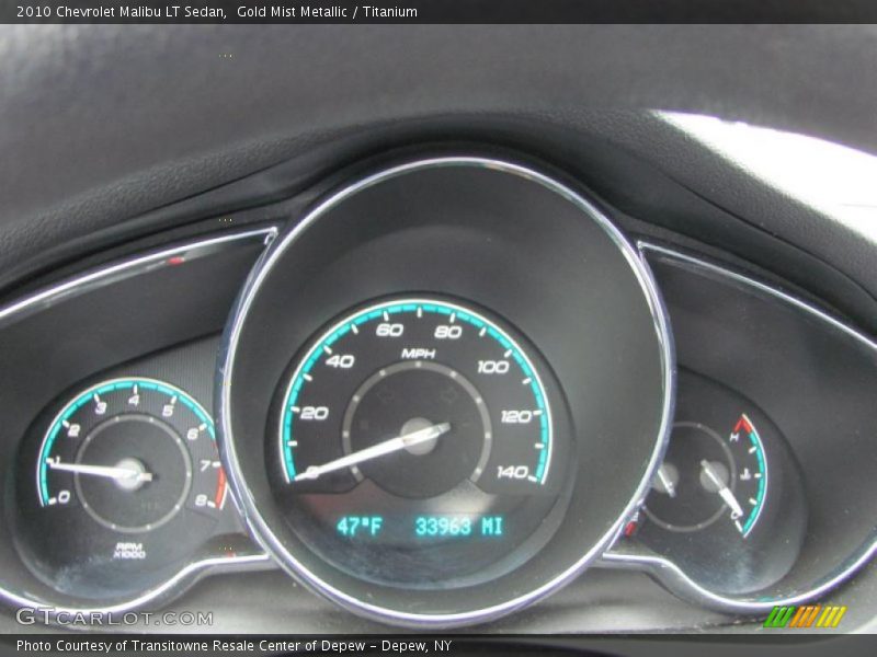 Gold Mist Metallic / Titanium 2010 Chevrolet Malibu LT Sedan