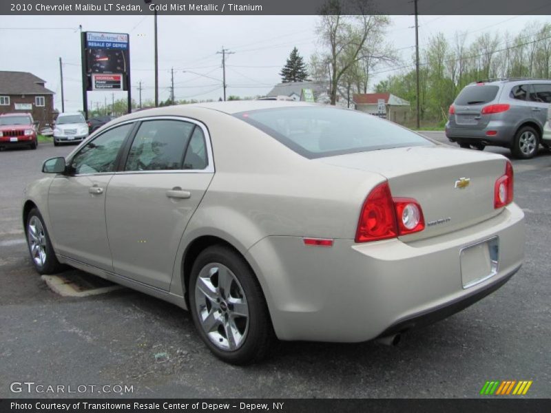 Gold Mist Metallic / Titanium 2010 Chevrolet Malibu LT Sedan