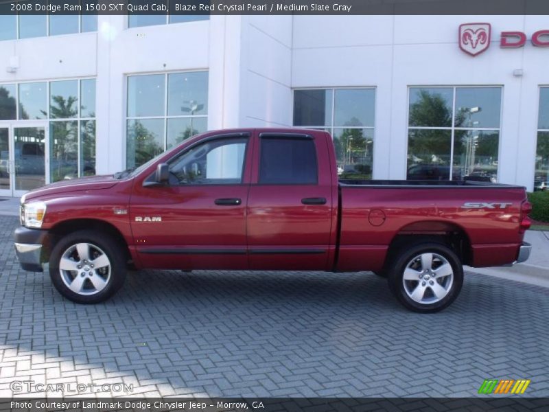 Blaze Red Crystal Pearl / Medium Slate Gray 2008 Dodge Ram 1500 SXT Quad Cab