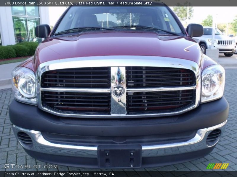 Blaze Red Crystal Pearl / Medium Slate Gray 2008 Dodge Ram 1500 SXT Quad Cab