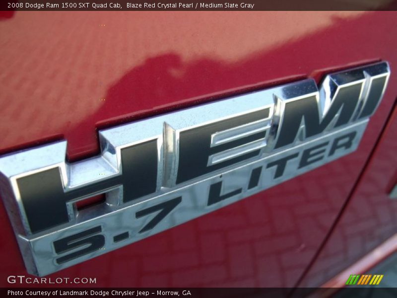 Blaze Red Crystal Pearl / Medium Slate Gray 2008 Dodge Ram 1500 SXT Quad Cab